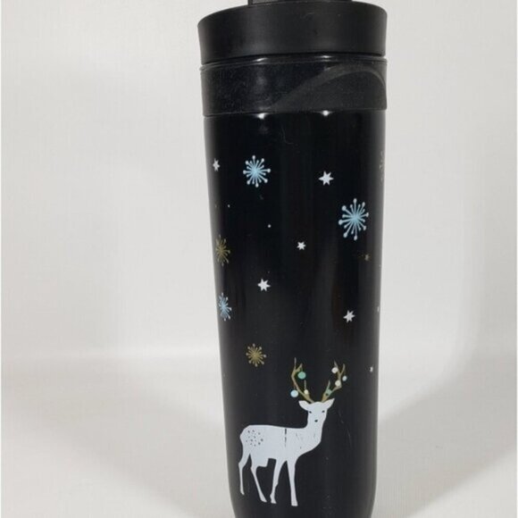 David's Tea Iced Tea Press Winter Pattern 16 Ounce Travel Cup - Picture 5 of 13